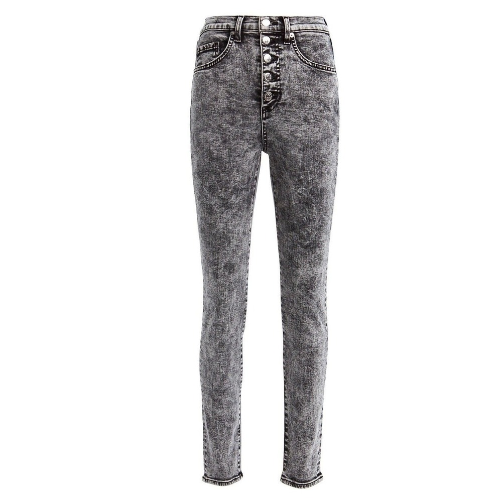 Veronica Beard Sz 28 Black Acid‎ Wash High Rise Jeans Designer Luxury Streetwear